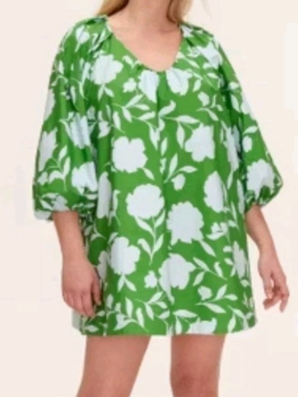 kate spade Green and White Floral Mini Dress